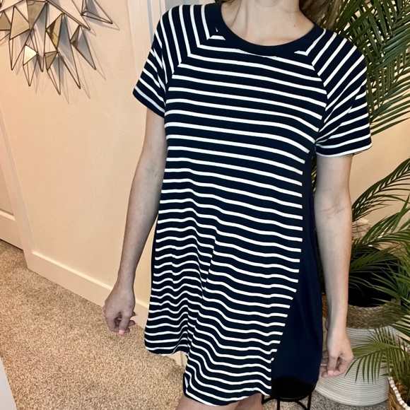 UMGEE | Navy Striped Dress w/ Pockets - Picture 2 of 12
